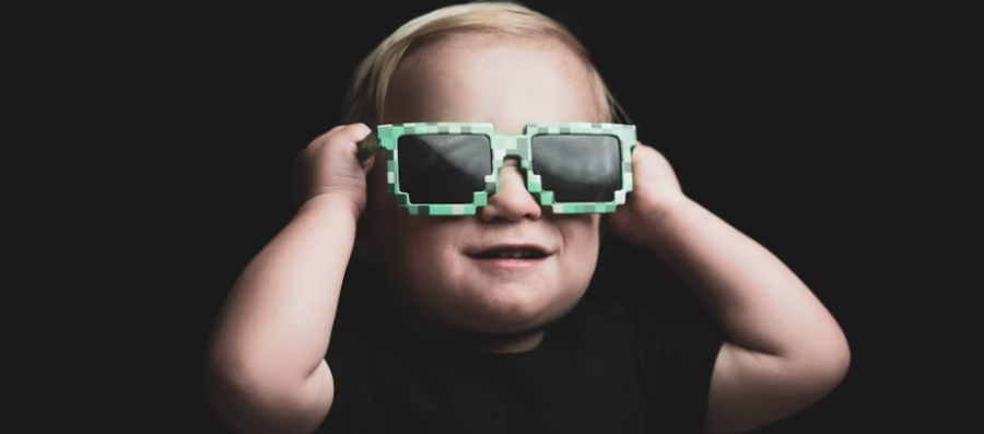 kid wearing sunglasses