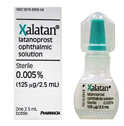 Xalatan bottle and box
