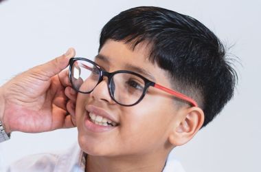 boy wearing eyeglasses